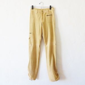 Ralph Lauren Tan Western Festival Suede Pants